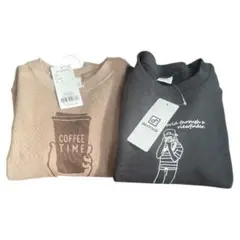 【新品dev!rock】バラ売りも可能トレーナー ベージュ　黒　セット　120