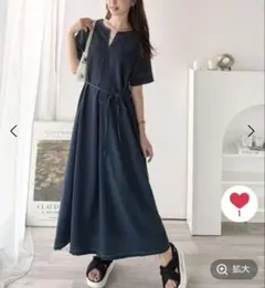 クラシカルエルフ　フロントタックキーネックワンピース