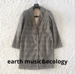 earth music&ecology チェック柄 チェスターコート薄手