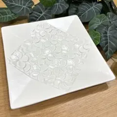 【美品】ジェンガラ ケラミック スクエア皿 23cm フランジパニ バリ島のサムネイル