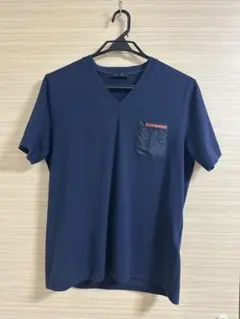 PRADA プラダ　Vネック　ポケット Tシャツ ネイビー　Lサイズのサムネイル