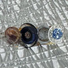 ハンドメイド　アンティークボタン　ヘアバレッタ　ミニ