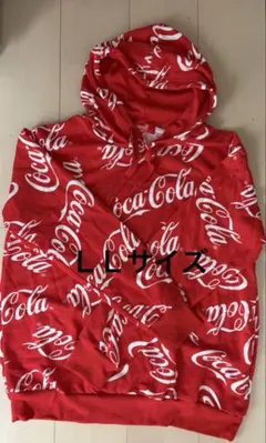Coca-Cola 総柄 プルオーバーパーカー レッド LL