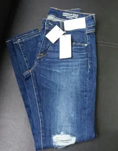 AMERICAN HOLIC スキニーダメージデニム ダークブルー