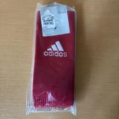 adidas サッカーソックス　赤白　25ー27センチ
