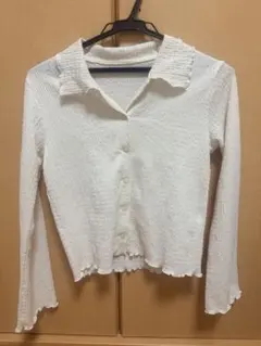 GU ホワイト 長袖カットソー