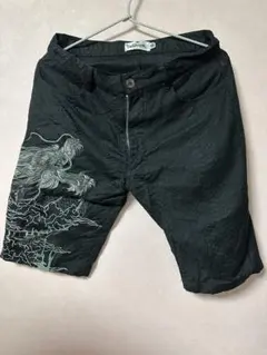 カラクリタマシイ　絡繰魂 龍刺繍鱗 ショーツ 和柄 ハーフパンツ 短パンのサムネイル