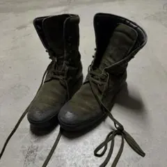 00s archive military khaki boots Suedeのサムネイル