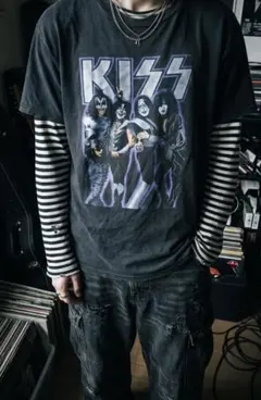 KISS バンドTシャツ ヴィンテージブラック メンズ 2005