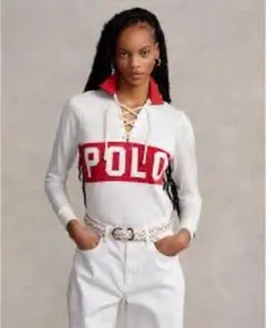 Polo ラルフローレン denim&supplyロゴレースアップ　ブラウス