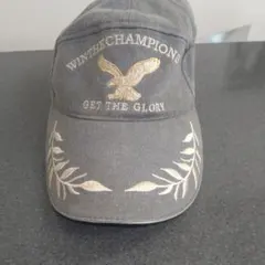刺繍入りグレーキャップ WIN THE CHAMPIONS