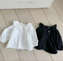 Mini market blouse 韓国子ども服　黒　ブラウス
