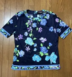 LEONARD レオナール 花柄 ポロシャツ チュニック 半袖 - メルカリ