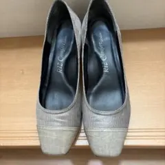 RIZ Comfort パンプス グレー ストライプのサムネイル