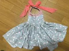 MARLMARL エプロンドレス　フラミンゴ柄