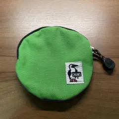 廃盤 使用少 CHUMS リサイクルラウンド コインケース 大きめ 緑×紫