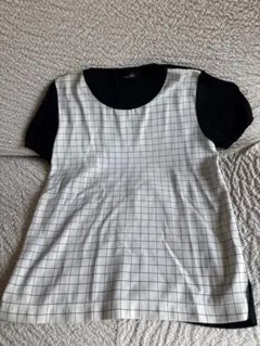 StyleNote チェック柄切り替え 半袖Tシャツのサムネイル