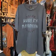ハーレーダビッドソン　Tシャツ　アメカジ　オーバーサイズ　グレー