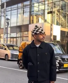 STUSSY BUCKET HAT チェック ビーニー