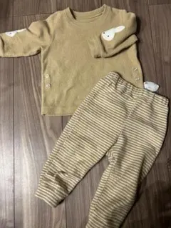 ミッフィ フリース パジャマセット 80