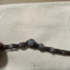 ラブラドライト編み込みブレスレット