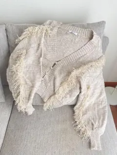 ROSE BUDオリジナル フリンジニットカーディガン