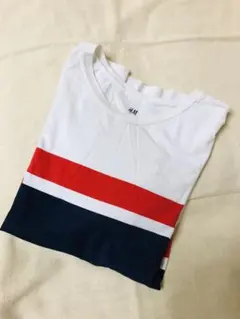H&M オーガニックコットン ストライプ半袖Tシャツ　サイズ￼￼US12〜14Y