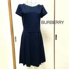 美品 ブルーレーベルクレストブリッジ ワンピース 半袖お袖チェック
