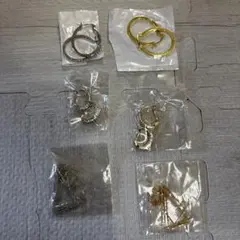 フープピアス ストーンセット シルバー ゴールド3種類　新品未使用