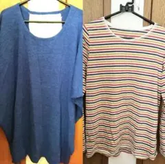 【セット】Heartmarket ハートマーケット 服 紺色 ドルマン 七分袖