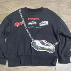 120cm トミカ パトカー 裏起毛 トレーナー