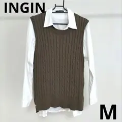 INGIN ニットベスト　シャツ