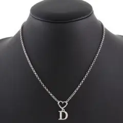 クリスチャンディオール　Dior Dロゴ　ハート　ネックレス　シルバーのサムネイル