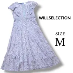 美品✨ウィルセレクション　ライラック　総レース　パーティードレス　ワンピースM
