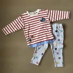 ⭐新品＆ほぼ新品‼︎ petit main トーマス 長袖Tシャツ＆パンツ90㎝⭐