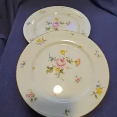 ノリタケ　Nittoroyal Ivory プレート 2枚セット 花柄のサムネイル