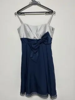 AIMER　エメ　ビッグリボン付バイカラーバックレースアップドレス　9号