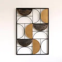 壁飾り レトロ モダン 半円柄