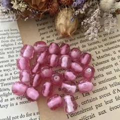 な*あ様 ガラスビーズ(ピンク)