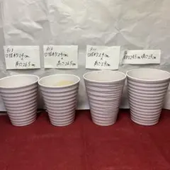 911916 胡蝶蘭が入っていた植木鉢　陶器4個セット