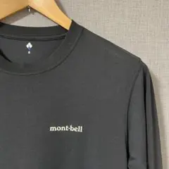 mont-bell ブラック　ウイックロンロングスリーブT Men's