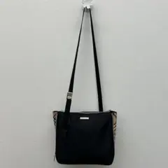 Burberry BLUELABEL 2way黒いナイロンショルダーバッグ