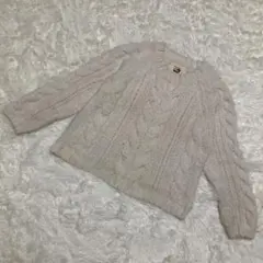 ONIGIRI ケーブルニットセーター サイズ9 オフホワイト　レディース