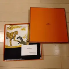 【美品】HERMES大判スカーフ　箱付き