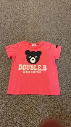 DOUBLE.B ダブルビー 半袖Tシャツ ピンクのサムネイル