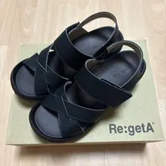 【即購入可】Re:getA リゲッタ サンダル ブラックのサムネイル