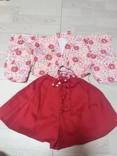 花柄着物　ベビー袴　ベビー着物　節句