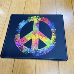 ゲーミングマウスパッド 20×24cm クール ヒッピー ピースサイン