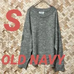 【希少/OLD NAVY】オールドネイビー グレー クルーネック ニット 【S】のサムネイル