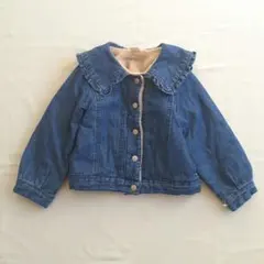 petit main　110cm　デニム　ボアジャケット　アウター
